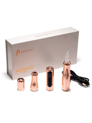 KIT IMP BIOMASER P90 PRO ROSE/GOLD COM CARTUCHO PREMIUM PARA MICROINFUSÃO DE ATIVOS